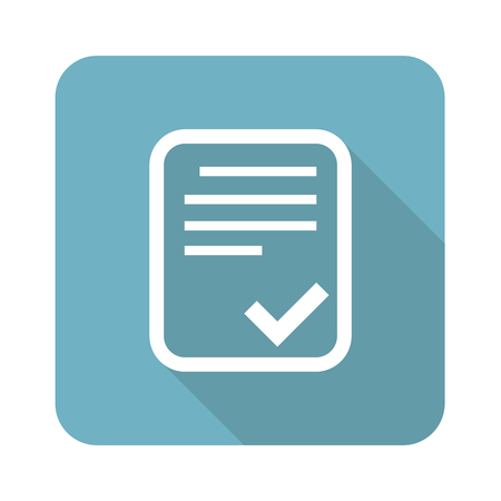 Approved document square iconのイラスト素材
