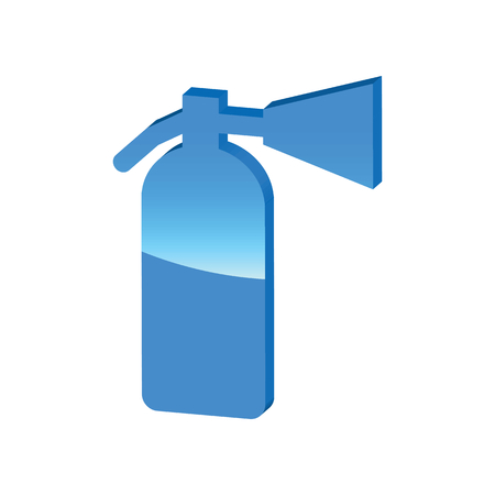 Fire extinguisher blue 3D iconのイラスト素材