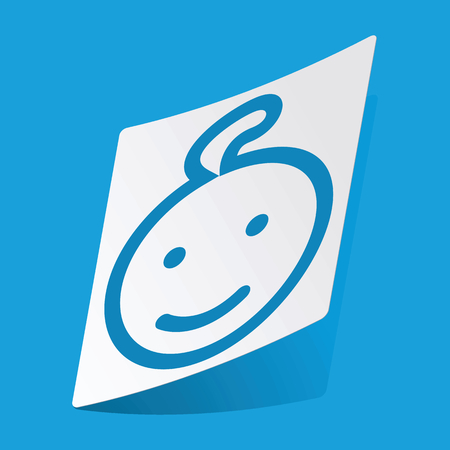 Smiling child stickerのイラスト素材