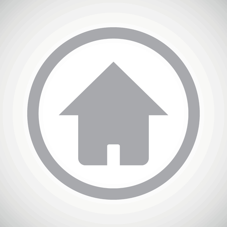 Grey image of house in circle, on white gradient backgroundのイラスト素材