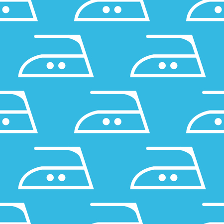 Image of smoothing-iron with middle temperature sign, repeated on blue backgroundのイラスト素材