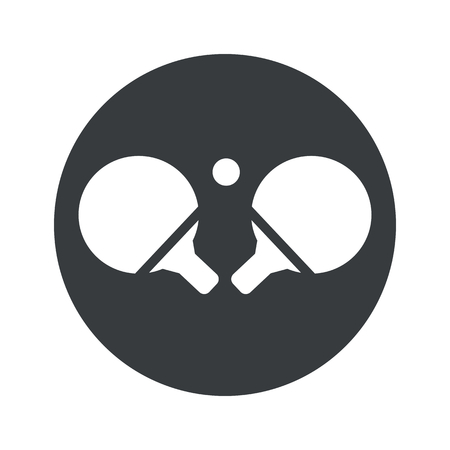 Image of table tennis rackets in black circle, isolated on whiteのイラスト素材