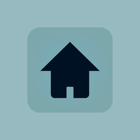 Image of house in square, on pale blue backgroundのイラスト素材