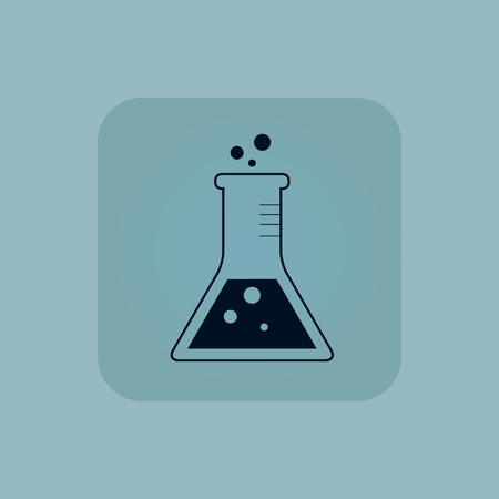 Image of conical flask in square, on pale blue backgroundのイラスト素材