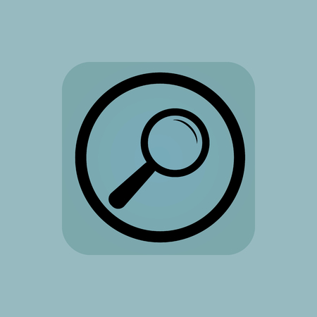Magnifier in circle, in square, on pale blue backgroundのイラスト素材