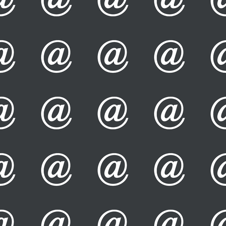White image of at-sign repeated on black backgroundのイラスト素材