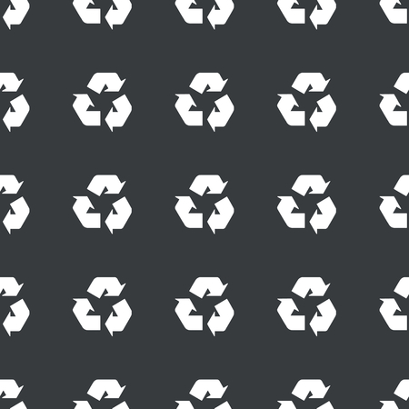 White image of recycle sign repeated on black backgroundのイラスト素材