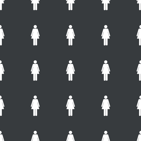 White image of woman sign repeated on black backgroundのイラスト素材