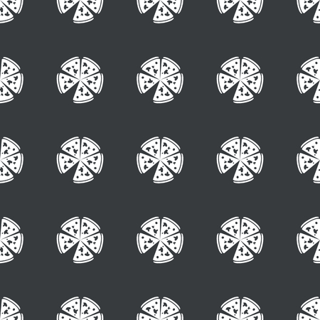White image of pizza repeated on black backgroundのイラスト素材