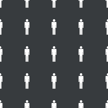 White image of man symbol repeated on black backgroundのイラスト素材