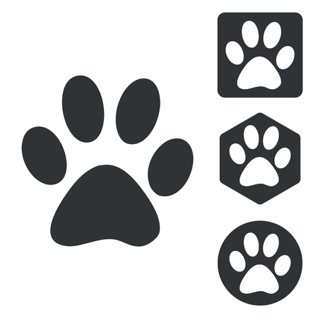 Animal icon set, monochrome, isolated on whiteのイラスト素材