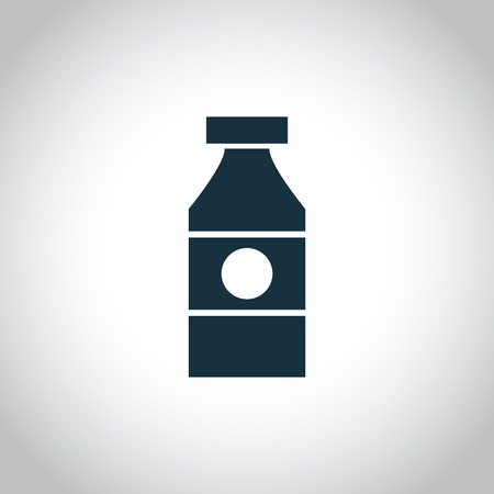 Bottle single con. Black on the white backgroundのイラスト素材