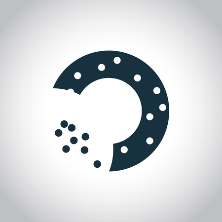 Donut bagel flat icon isolated on whiteのイラスト素材