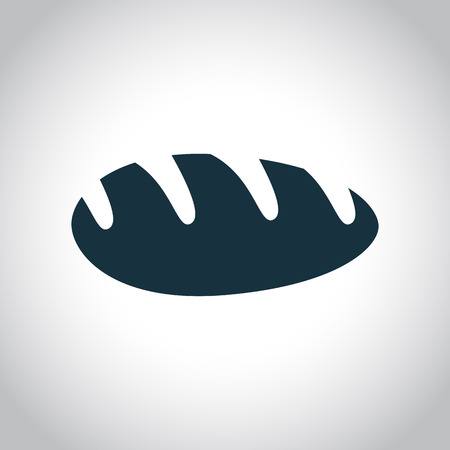 Bread silhouette black icon isolated on a white backgroundのイラスト素材