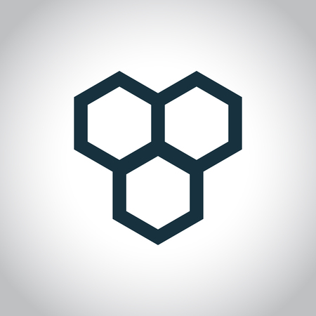 Honeycomb black  icon isolated on a white backgroundのイラスト素材