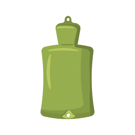 Green rubber warmer icon in cartoon style on a white backgroundのイラスト素材
