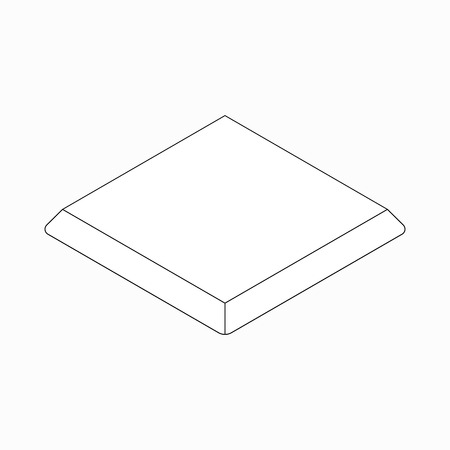 Baseball base icon in isometric 3d style on a white backgroundのイラスト素材
