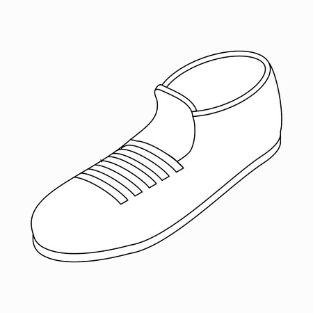 Sport shoe icon in isometric 3d style on a white backgroundのイラスト素材