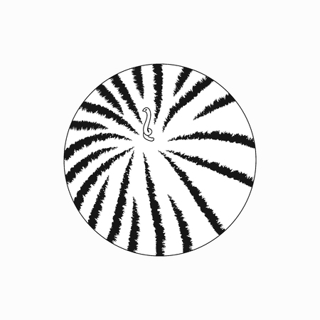 Watermelon icon in isometric 3d style isolated on white backgroundのイラスト素材