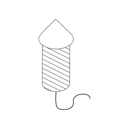 Firecracker icon in isometric 3d style isolated on white backgroundのイラスト素材