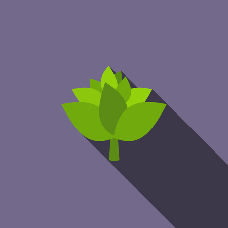 Hop cone icon in flat style with long shadowのイラスト素材