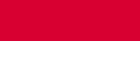 Indonesia flag image for any design in simple styleのイラスト素材