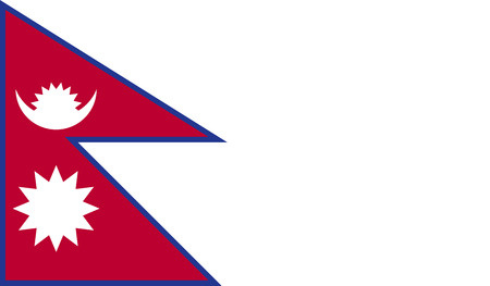 Nepal flag image for any design in simple styleのイラスト素材