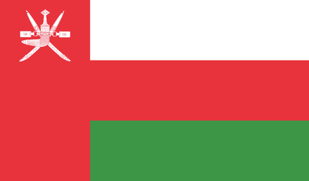 Oman flag image for any design in simple styleのイラスト素材