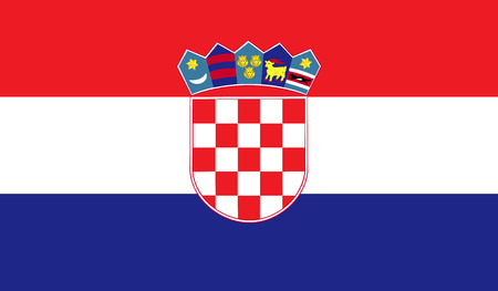 Croatia flag image for any design in simple styleのイラスト素材