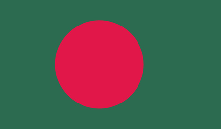 Bangladesh flag image for any design in simple styleのイラスト素材