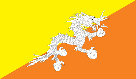 Butane flag image for any design in simple styleのイラスト素材