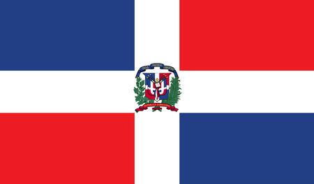 Dominican Republic flag image for any design in simple styleのイラスト素材
