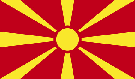 Mazedonien flag image for any design in simple styleのイラスト素材