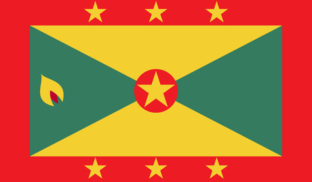 Grenada flag image for any design in simple styleのイラスト素材