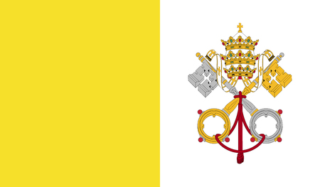 Vatican City flag image for any design in simple styleのイラスト素材