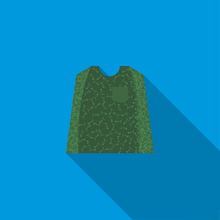 Paintball protection vest icon in flat style with long shadowのイラスト素材