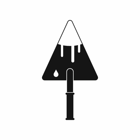 Construction trowel icon in simple style isolated on white backgroundのイラスト素材