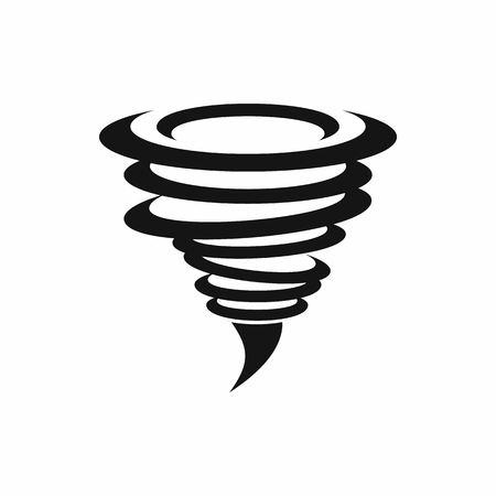 Tornado icon in simple style isolated on white backgroundのイラスト素材