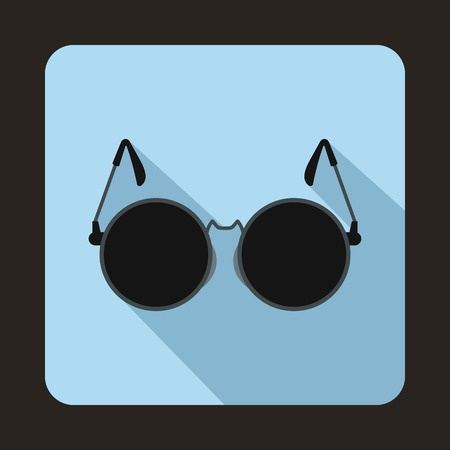 Glasses for blind icon in flat style with long shadow. Equipment symbolのイラスト素材