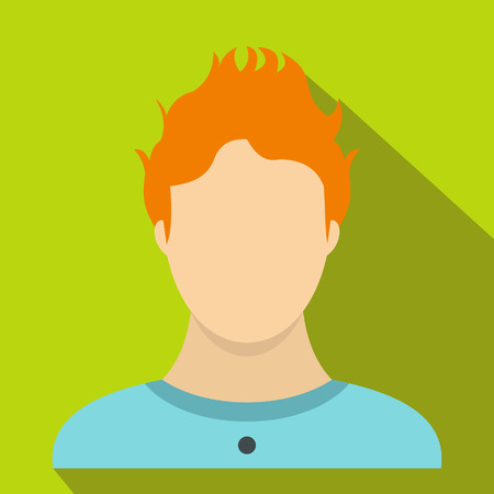 Boy icon in flat style for any designのイラスト素材