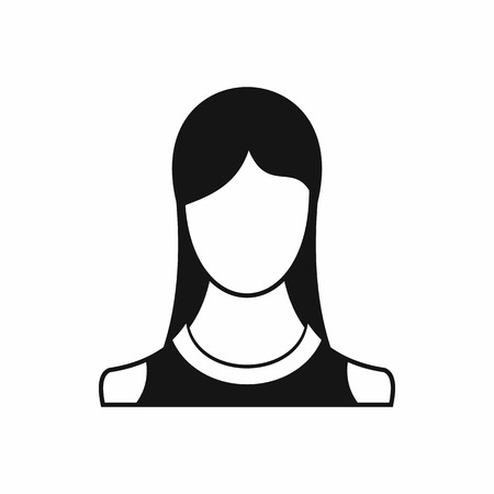 Woman icon in simple style isolated on white backgroundのイラスト素材