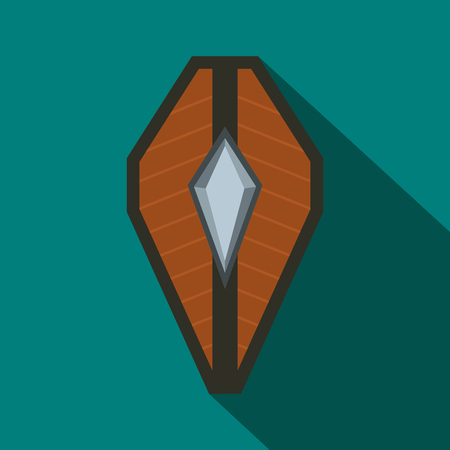 Shield icon in flat style for any designのイラスト素材