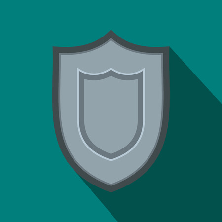 Shield icon in flat style for any designのイラスト素材