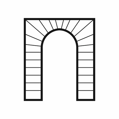 Arch icon in simple style isolated on white backgroundのイラスト素材