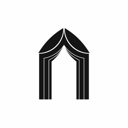 Arch icon in simple style isolated on white backgroundのイラスト素材