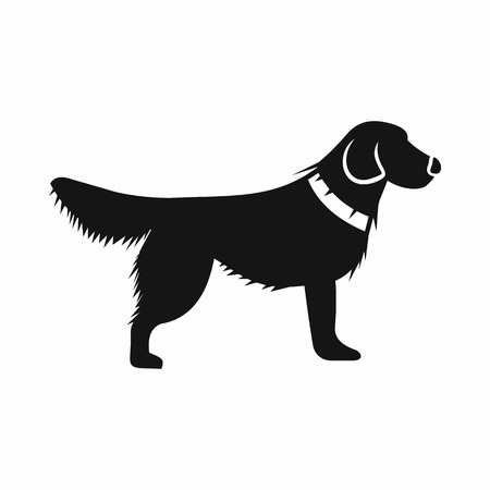Dog icon in simple style isolated on white backgroundのイラスト素材