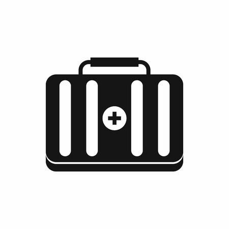 First aid kit icon in simple style isolated on white backgroundのイラスト素材