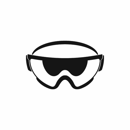 Safety glasses icon in simple style isolated on white backgroundのイラスト素材