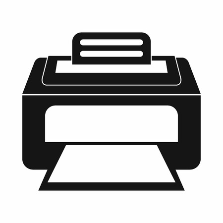 Modern laser printer icon in simple style isolated on white backgroundのイラスト素材