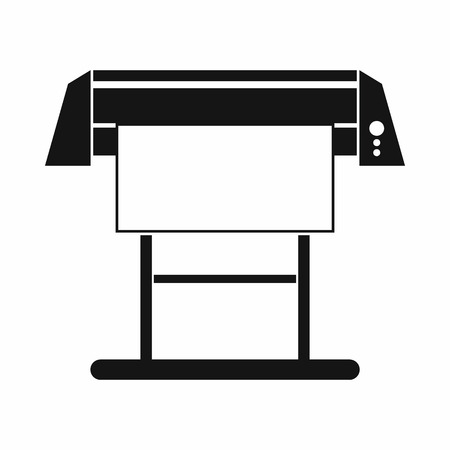 Large format inkjet printer icon in simple style isolated on white backgroundのイラスト素材